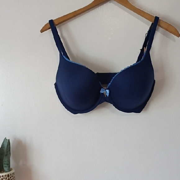 Victoria's Secret Bra 32DDD 32F Navy Blue Perfect Shape Bra - Picture 2 of 11